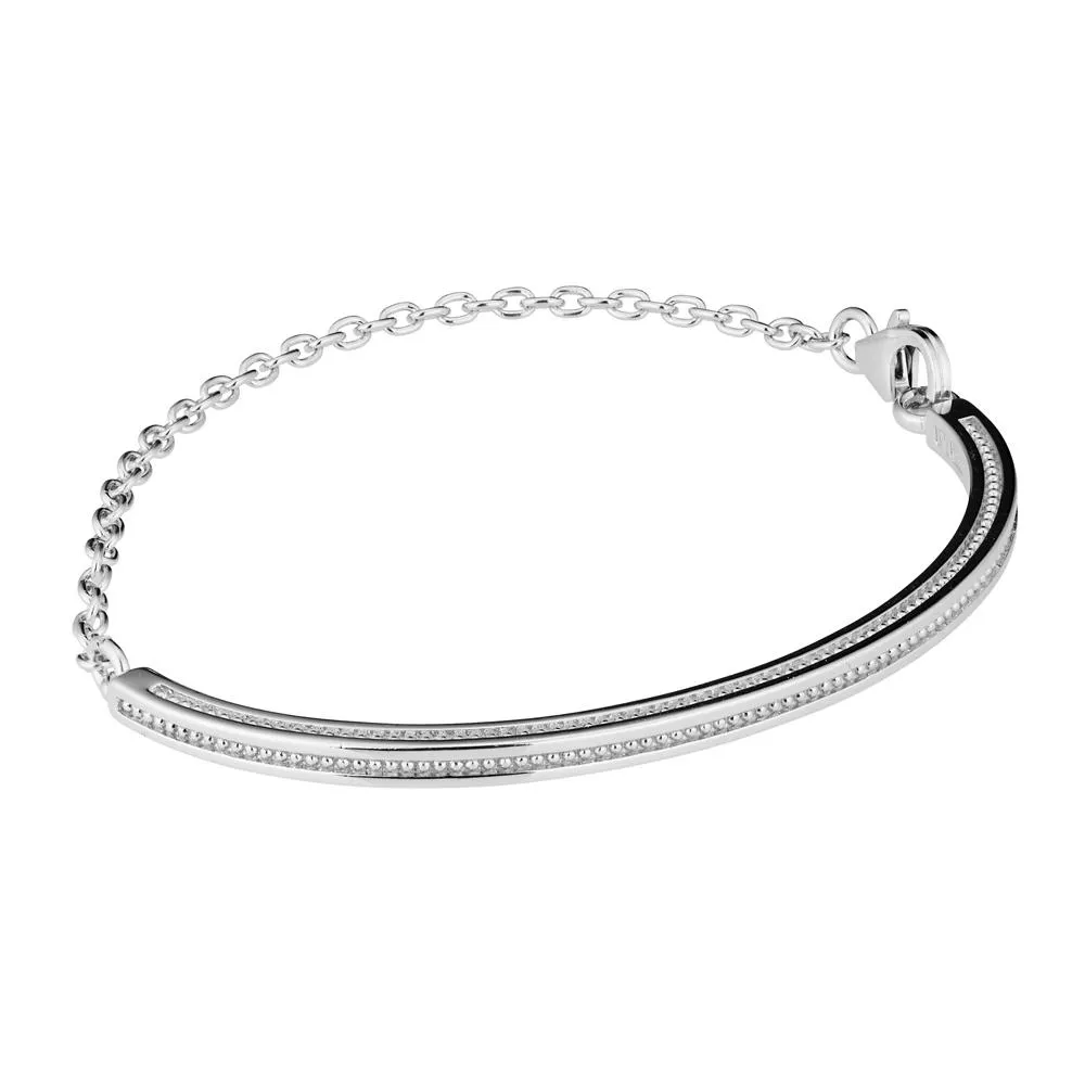 Lumoava Aina hopeinen rannekoru