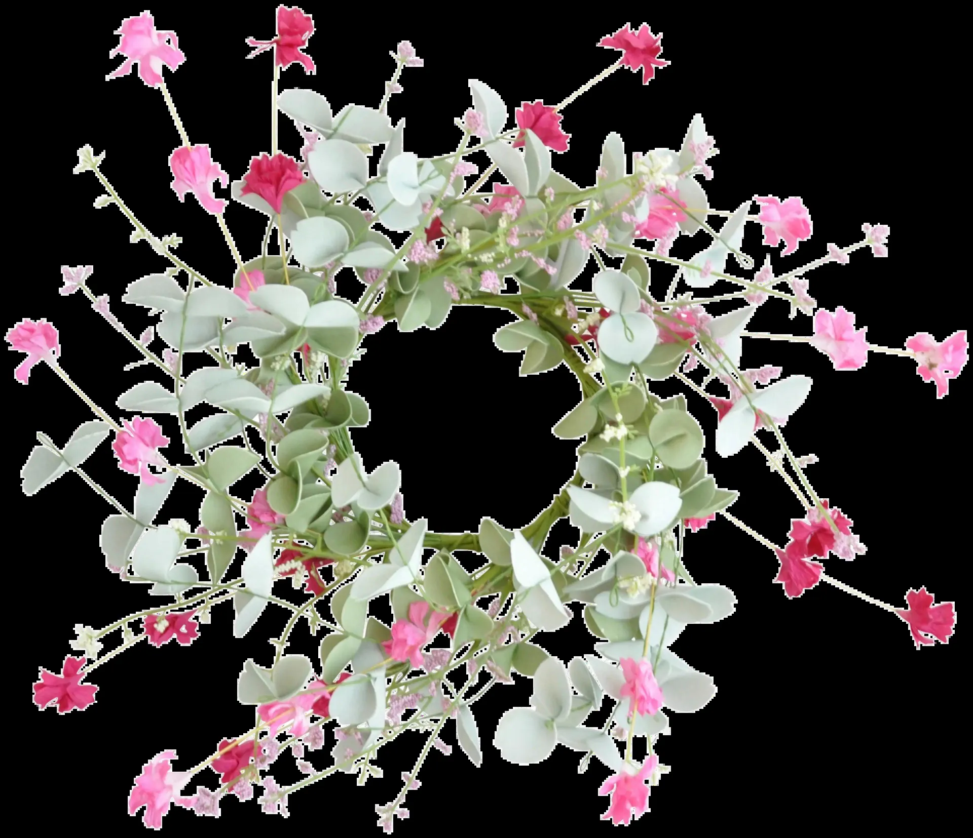 Finnmari Kukkakranssi 30 cm vihreä/pinkki