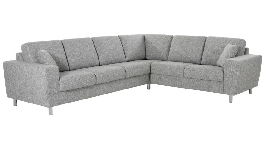 JESPER-kulmasohva 3K2, Amore-kangas, harmaa