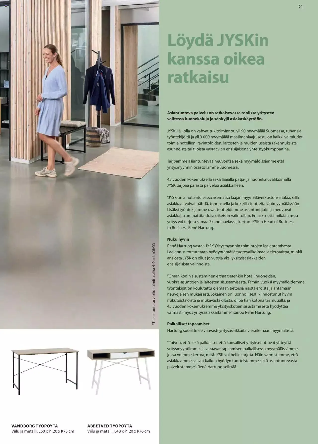 JYSK Business to Business katalogi voimassa alkaen 4. maaliskuuta - 31. joulukuuta 2024 - Tarjouslehti sivu 21