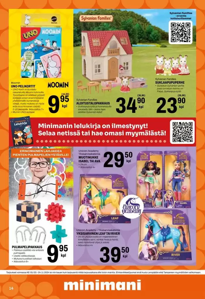 Minimani Yhtiöt Oy voimassa alkaen 20. marraskuuta - 4. joulukuuta 2024 - Tarjouslehti sivu 14