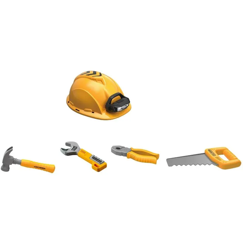 Leikkityökalusetti 5 osaa kypärällä ja valolla