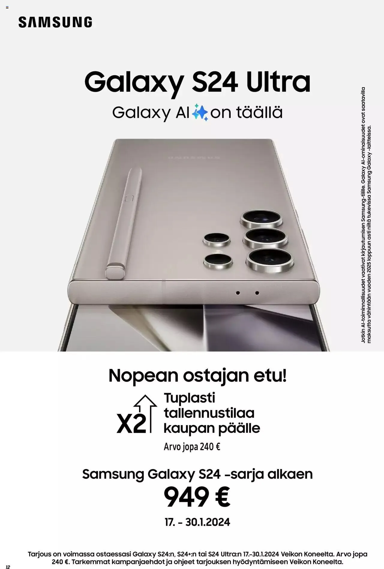 Veikon Kone tarjoukset voimassa alkaen 29. tammikuuta - 4. helmikuuta 2024 - Tarjouslehti sivu 12