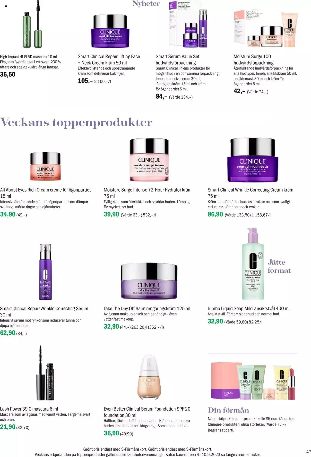 Sokos - Sokos kuvasto ruotsi syyskuu 2023 voimassa alkaen 4. syyskuuta - 8. lokakuuta 2023 - Tarjouslehti sivu 47