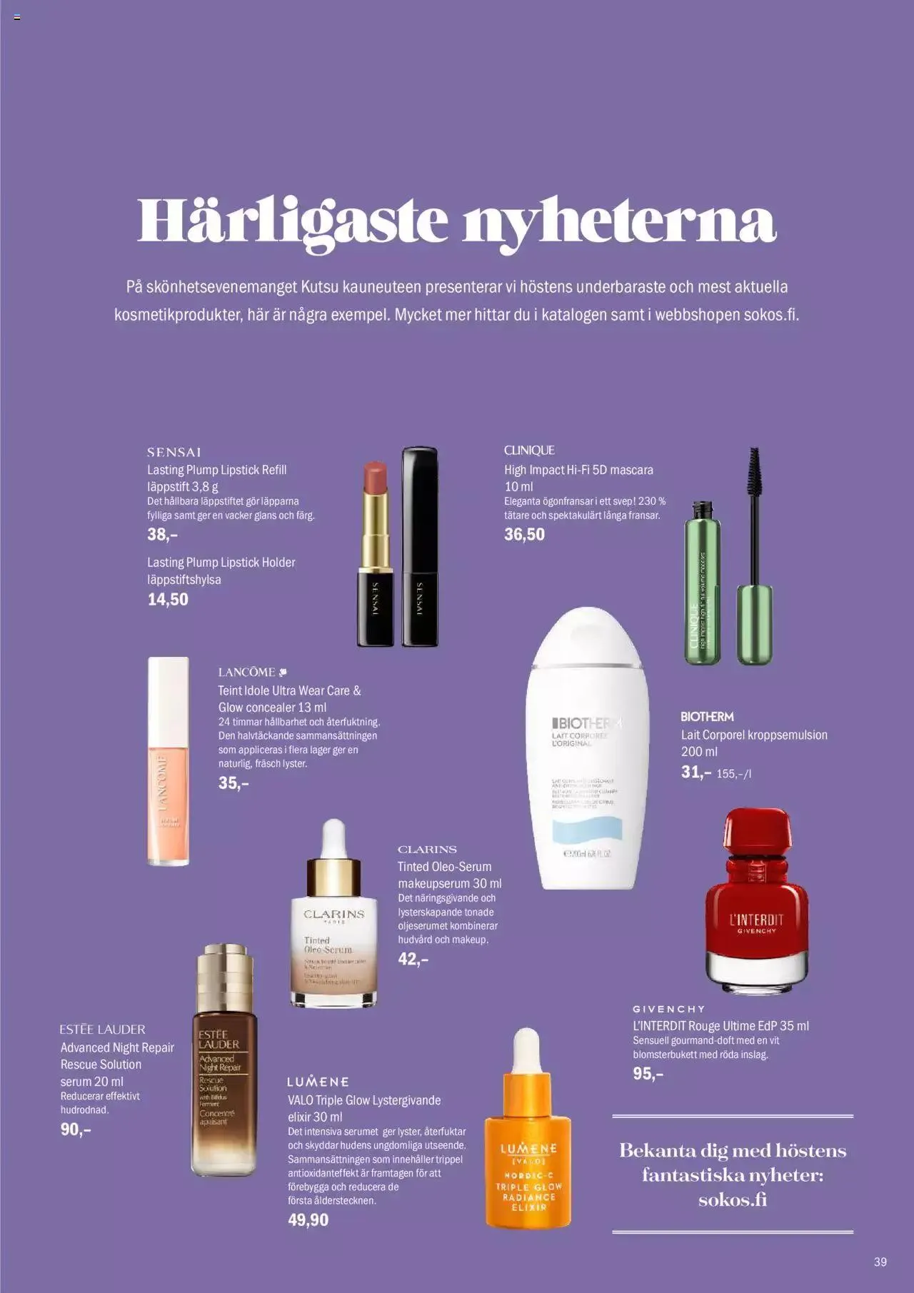 Sokos - Sokos kuvasto ruotsi syyskuu 2023 voimassa alkaen 4. syyskuuta - 8. lokakuuta 2023 - Tarjouslehti sivu 39