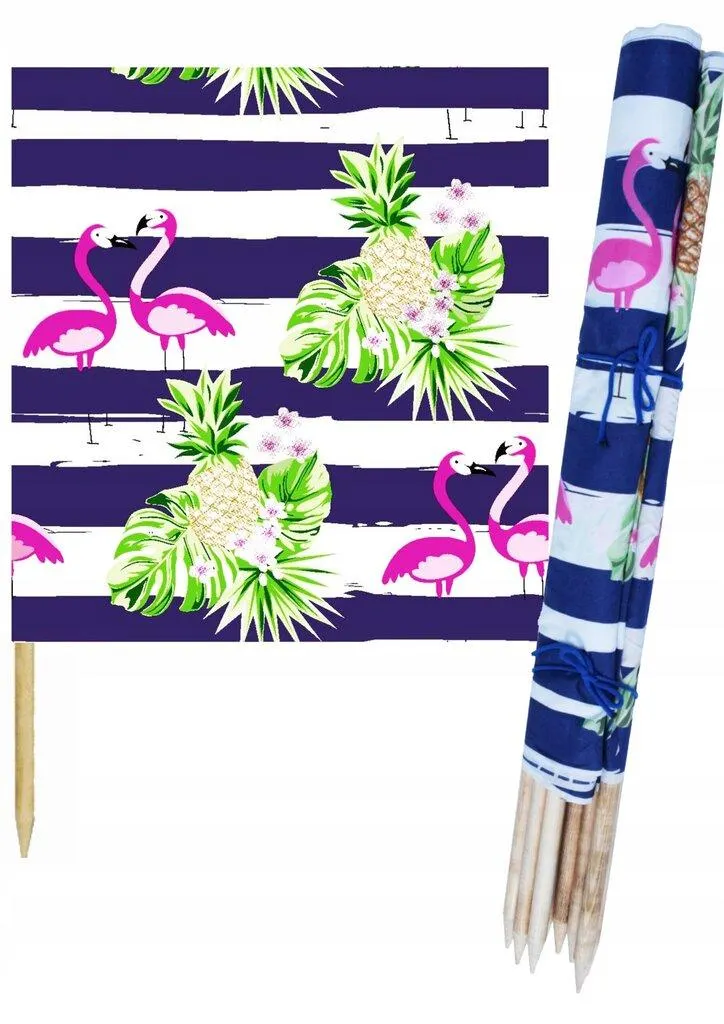 Rantapyyhe 10 m ananakset, flamingot, paksu, puolalainen valmistaja