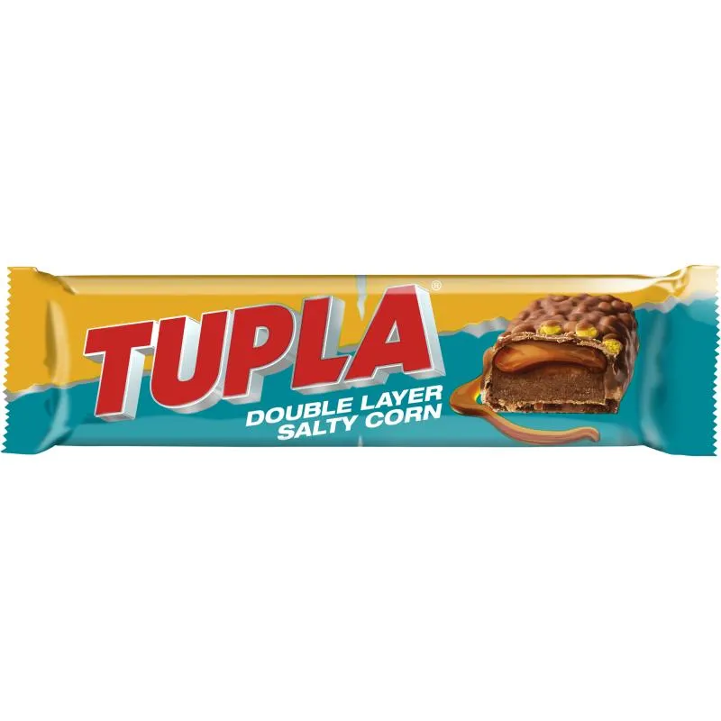 Suklaapatukka Tupla 48 g Double Layer Salty Corn