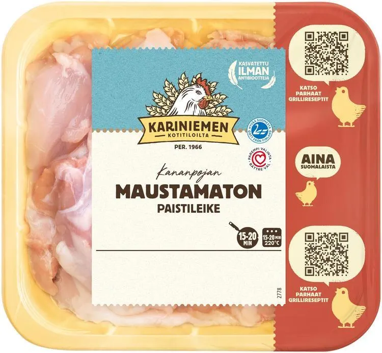 Kariniemen Kananpojan paistileike maustamaton 600 g