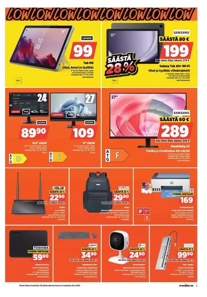Power tarjoukset voimassa alkaen 30. joulukuuta - 16. maaliskuuta 2025 - Tarjouslehti sivu 3