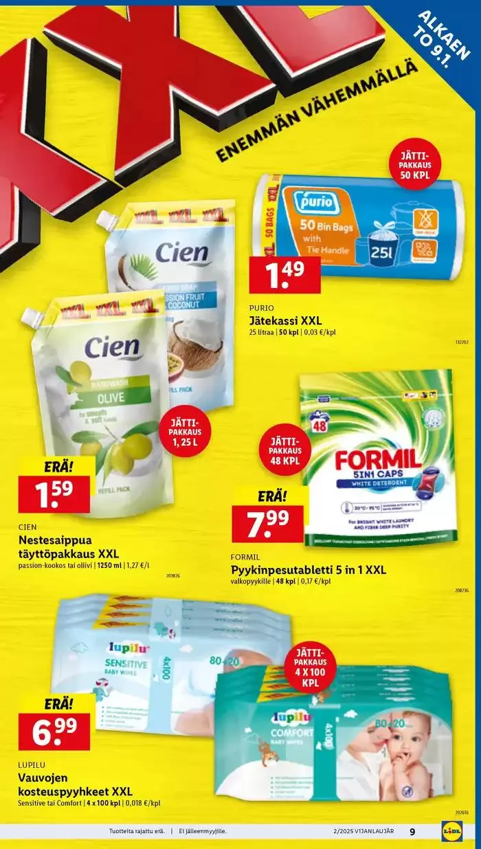 Säästä nyt tarjouksillamme voimassa alkaen 6. tammikuuta - 15. tammikuuta 2025 - Tarjouslehti sivu 9