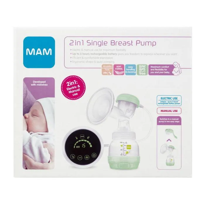 Sähkökäyttöinen rintapumppu single 2in1