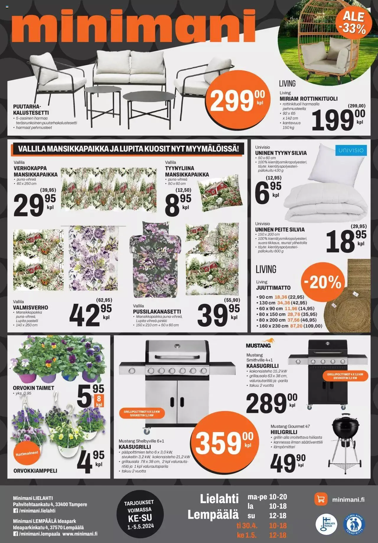 Minimani Tarjoukset - Tampere voimassa alkaen 1. toukokuuta - 5. toukokuuta 2024 - Tarjouslehti sivu 1