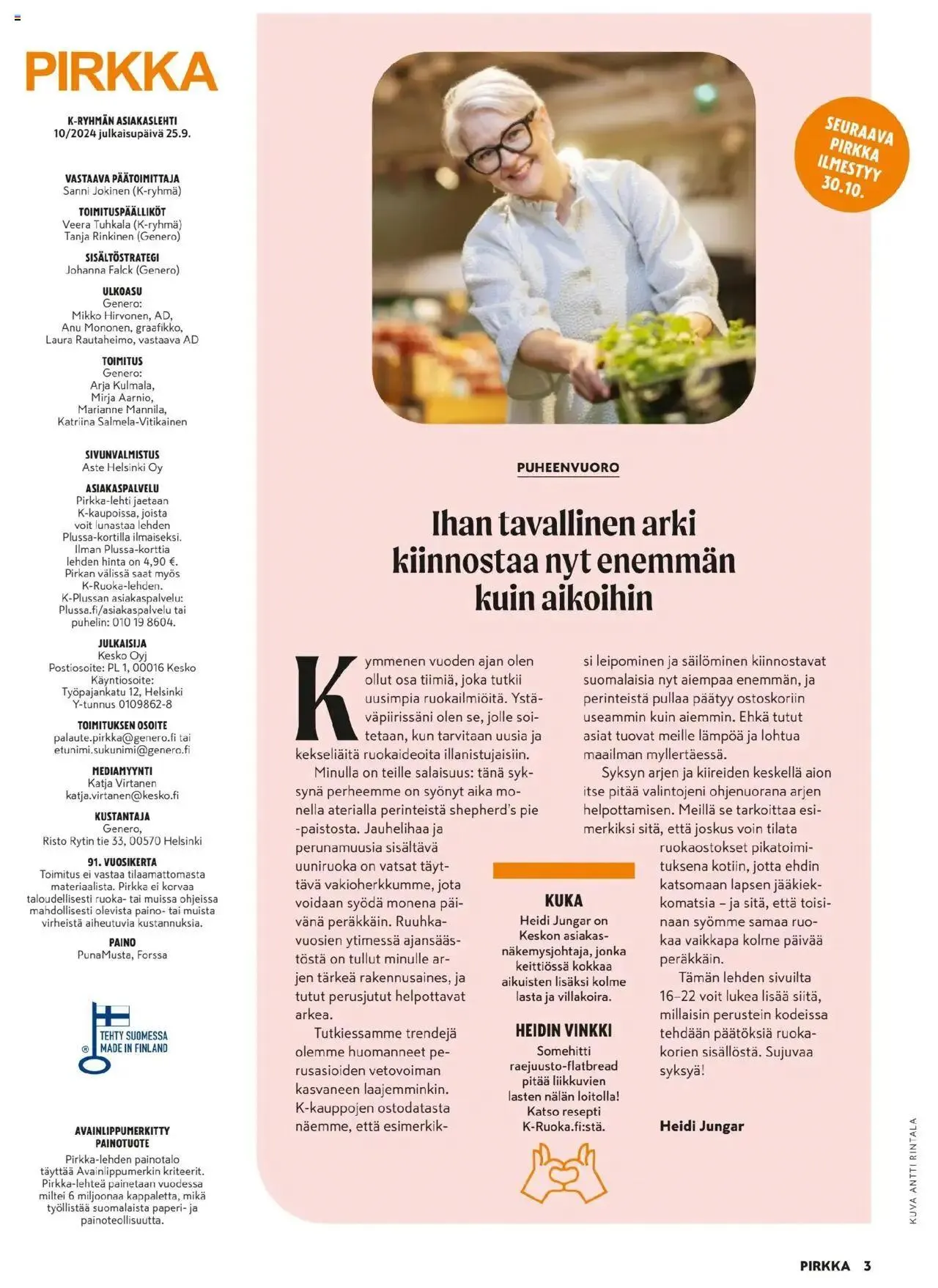 K-Market - Pirkka voimassa alkaen 25. syyskuuta - 26. marraskuuta 2024 - Tarjouslehti sivu 3