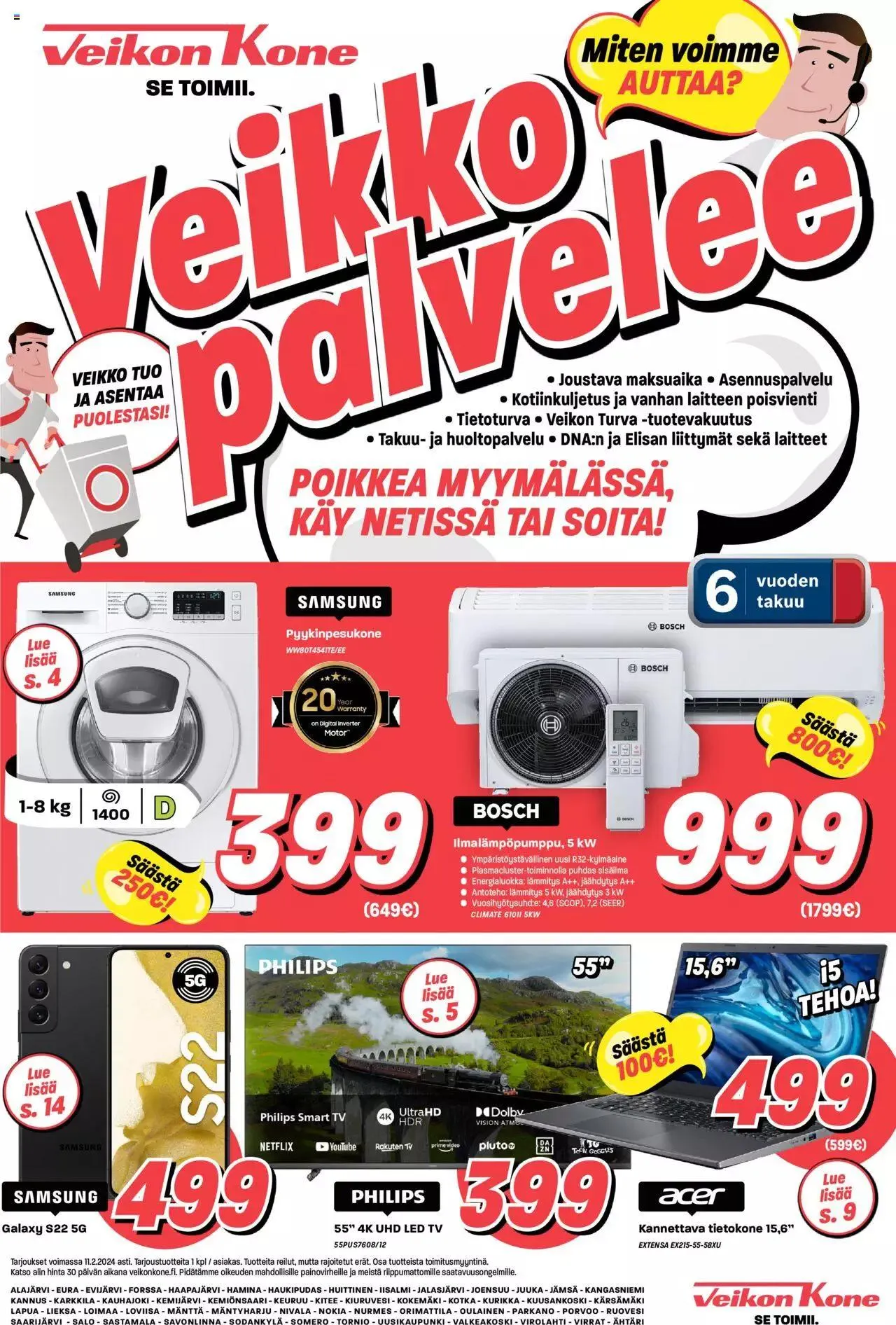 Veikon Kone tarjoukset voimassa alkaen 5. helmikuuta - 11. helmikuuta 2024 - Tarjouslehti sivu