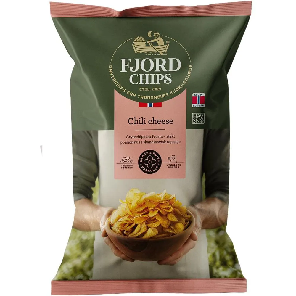 FJORDCHIPS Chili-juusto 150g