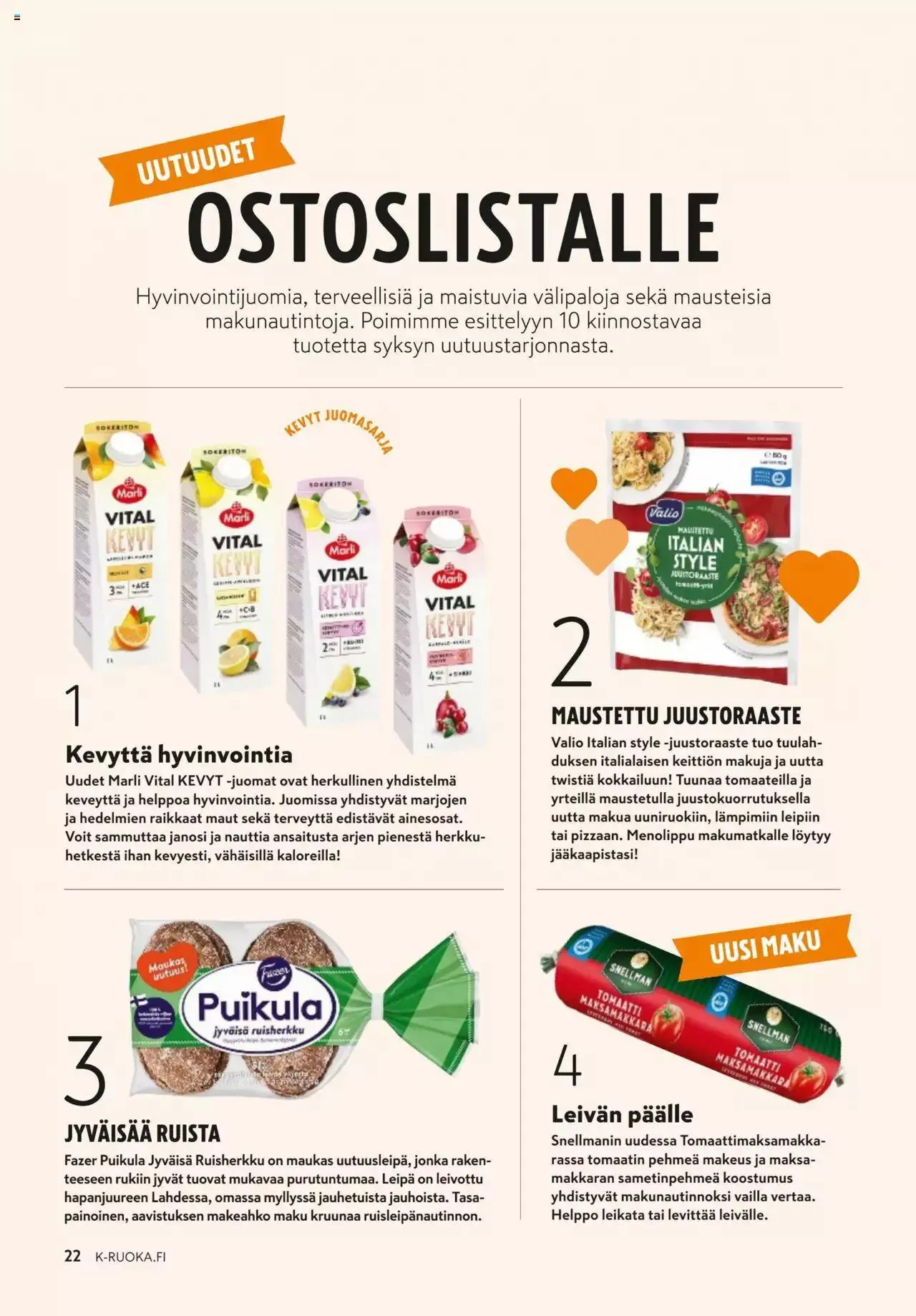 K-Market tarjoukset K-Ruoka 9/2023 voimassa alkaen 30. elokuuta - 3. lokakuuta 2023 - Tarjouslehti sivu 22