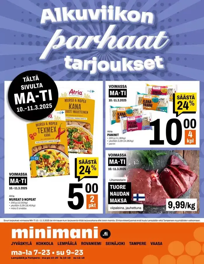 Minimani Yhtiöt Oy voimassa alkaen 5. maaliskuuta - 9. maaliskuuta 2025 - Tarjouslehti sivu 12