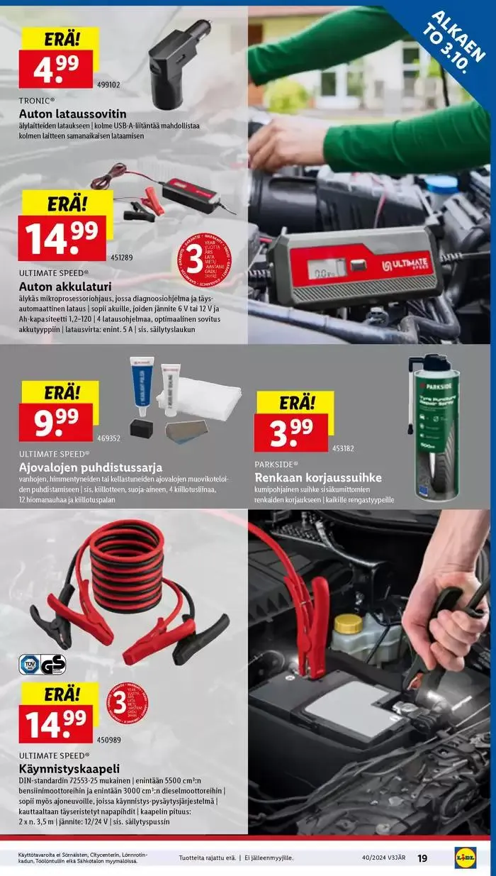 Parhaat löytömme voimassa alkaen 30. syyskuuta - 9. lokakuuta 2024 - Tarjouslehti sivu 19