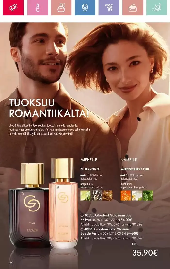 Oriflame tarjoukset voimassa alkaen 26. tammikuuta - 9. helmikuuta 2025 - Tarjouslehti sivu 32