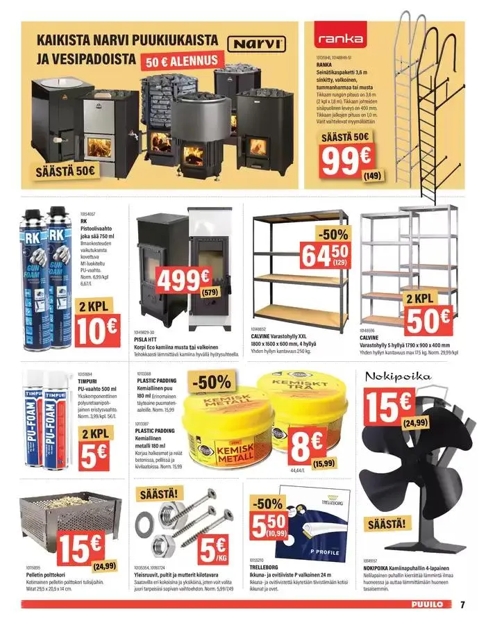 Puuilo tarjoukset voimassa alkaen 5. maaliskuuta - 16. maaliskuuta 2025 - Tarjouslehti sivu 7