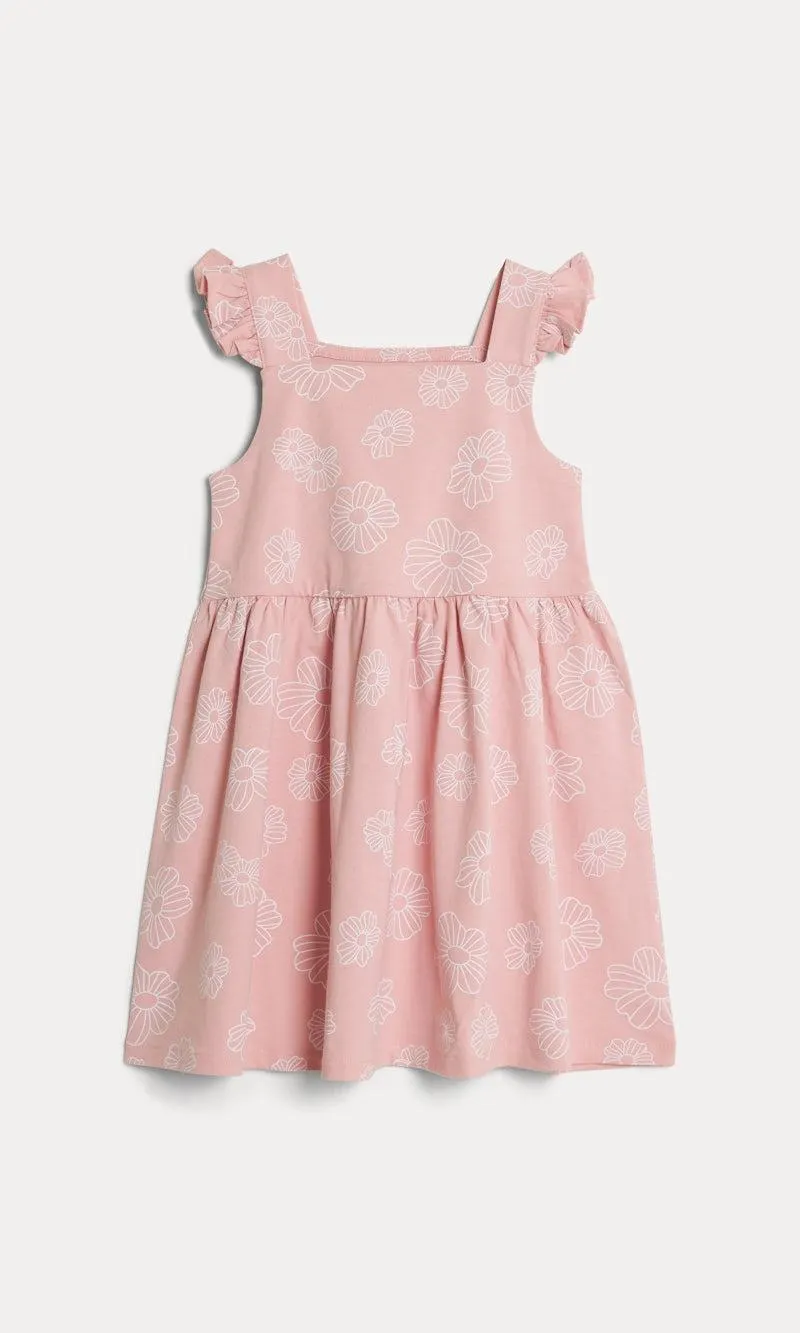 Puuvillamekko röyhelöillä