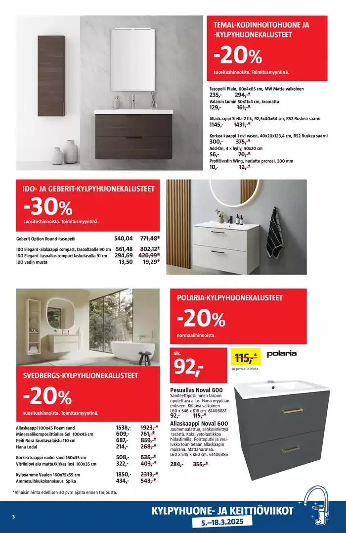 Bauhaus tarjoukset voimassa alkaen 6. maaliskuuta - 18. maaliskuuta 2025 - Tarjouslehti sivu 3