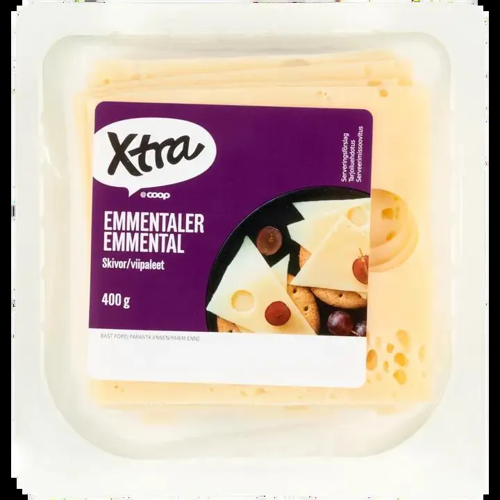 Xtra Emmental 29 % juustoviipaleet 400 g