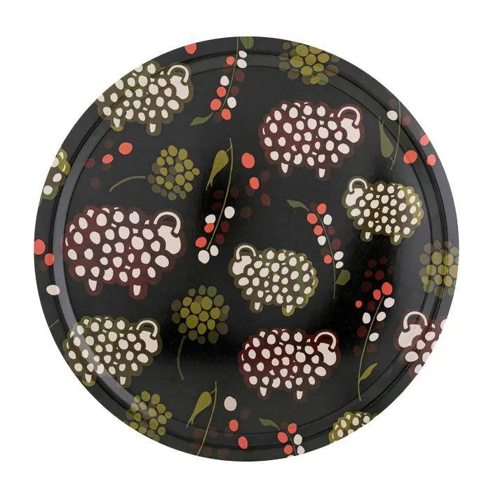 Pässit kedolla -tarjotin Ø 46 cm, vihreä