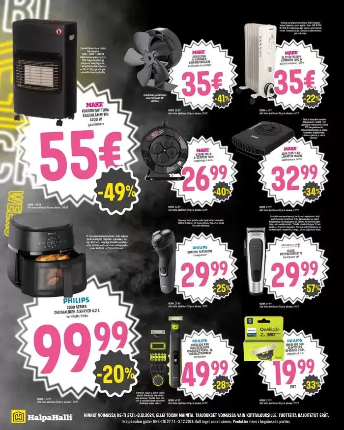HalpaHalli tarjoukset voimassa alkaen 26. marraskuuta - 10. joulukuuta 2024 - Tarjouslehti sivu 8