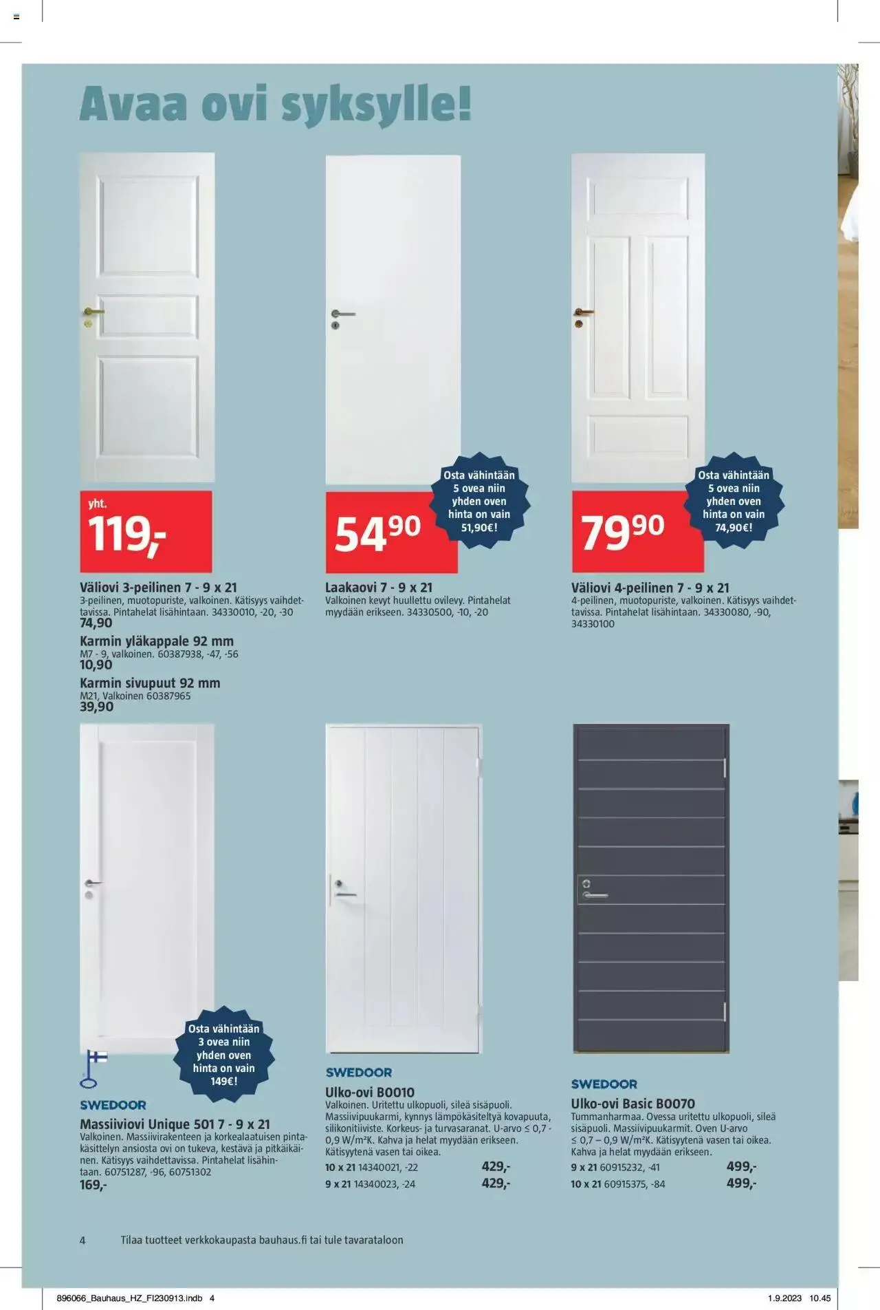 Bauhaus tarjoukset voimassa alkaen 13. syyskuuta - 3. lokakuuta 2023 - Tarjouslehti sivu 4
