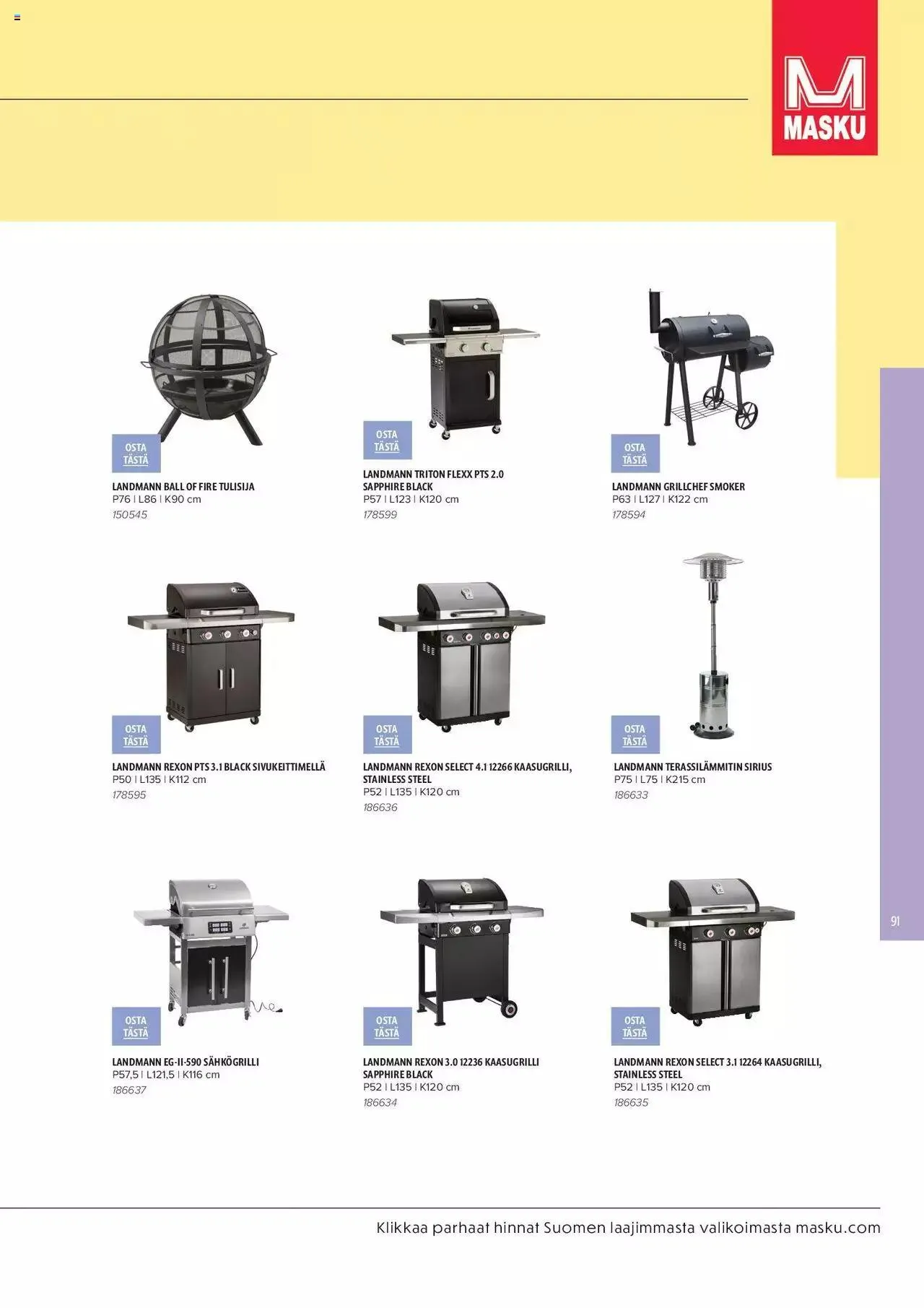 Masku tarjoukset - KESÄ 2024 voimassa alkaen 1. huhtikuuta - 31. joulukuuta 2024 - Tarjouslehti sivu 91