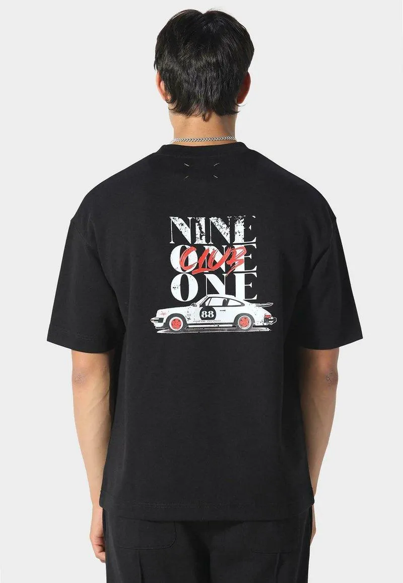 NINE ONE ONE - Printtipaita - black