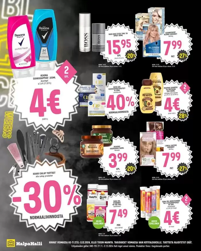 HalpaHalli tarjoukset voimassa alkaen 26. marraskuuta - 10. joulukuuta 2024 - Tarjouslehti sivu 6