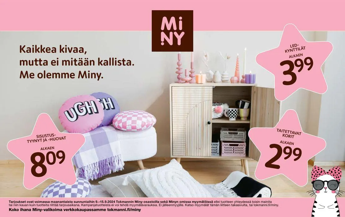 Miny-liite voimassa alkaen 9. syyskuuta - 23. syyskuuta 2024 - Tarjouslehti sivu 1