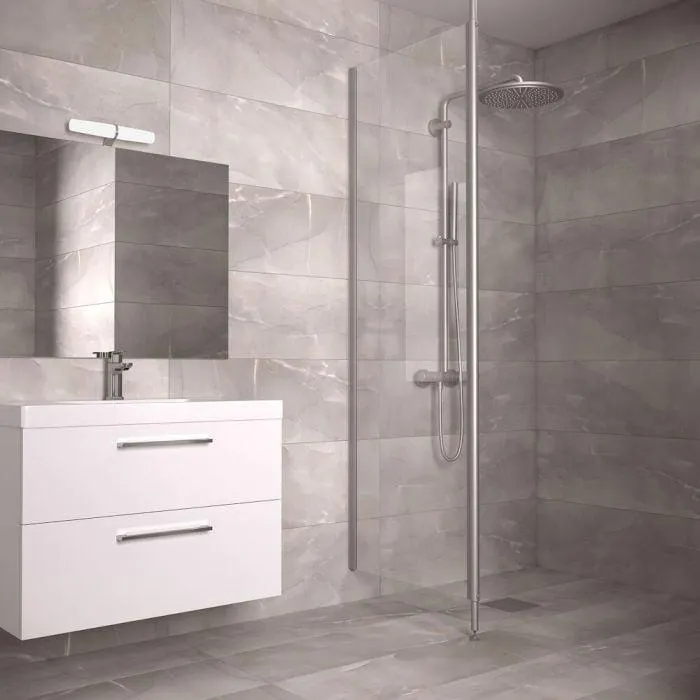 Suihkuseinä Camargue Sade 131 harmaa