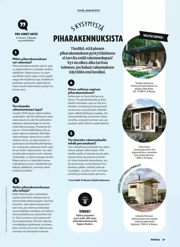 Pirkka 1/2025 voimassa alkaen 5. helmikuuta - 19. helmikuuta 2025 - Tarjouslehti sivu 47
