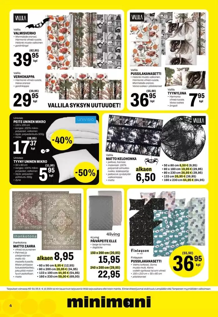 Minimani Yhtiöt Oy voimassa alkaen 26. syyskuuta - 10. lokakuuta 2024 - Tarjouslehti sivu 4