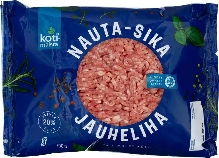 Kotimaista Nauta-Sika jauheliha 700 g