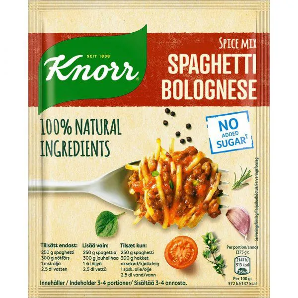 KNORR SPAGHETTI BOLOGNESE 38g