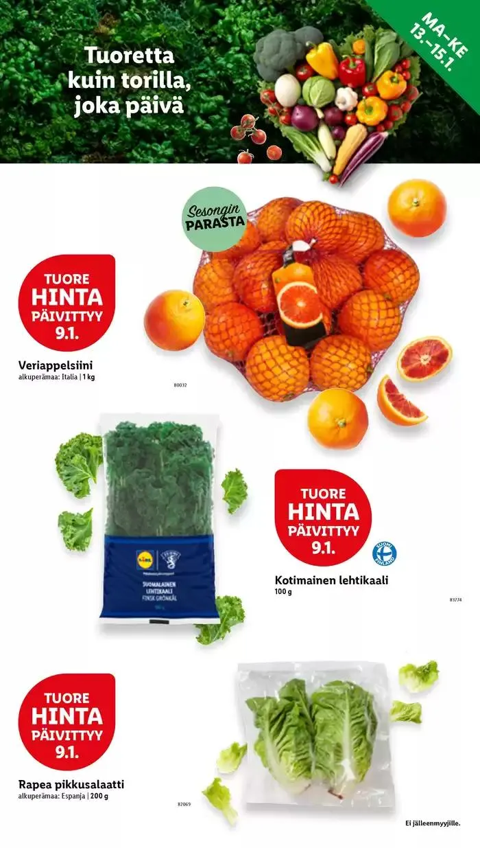 Tarjouksia tarjoushaukoille voimassa alkaen 6. tammikuuta - 15. tammikuuta 2025 - Tarjouslehti sivu 21