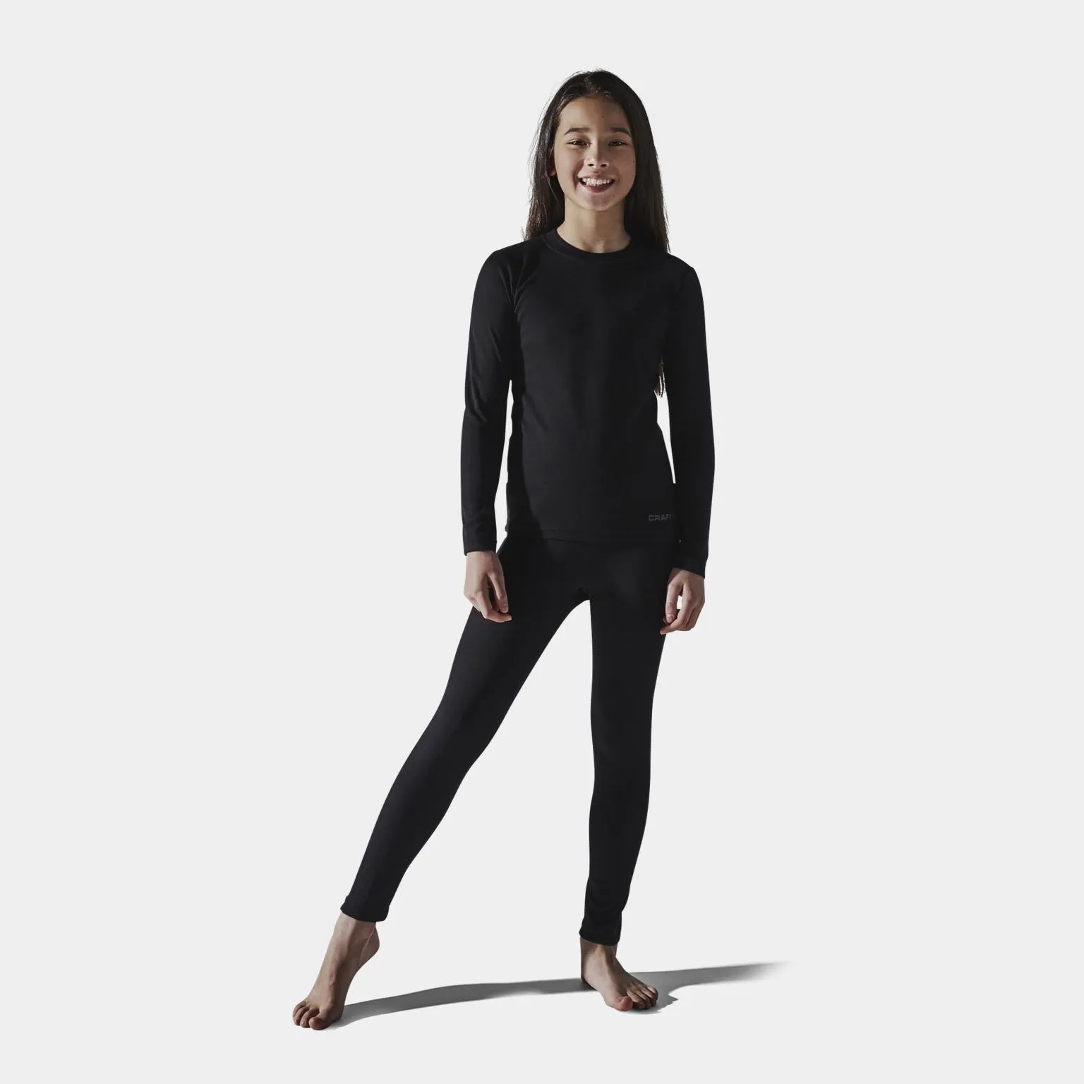 CORE Warm Baselayer Set, nuorten alusvaatesetti - Musta