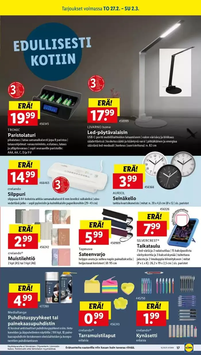 Mahtavia alennuksia valituista tuotteista voimassa alkaen 24. helmikuuta - 5. maaliskuuta 2025 - Tarjouslehti sivu 17