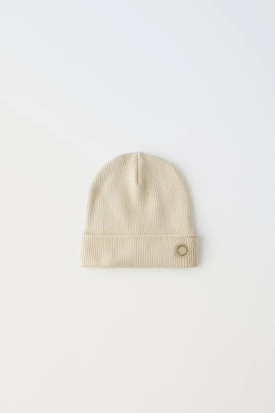 RIBBED COTTON BEANIE