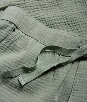 Shorts i rynkete bomull
