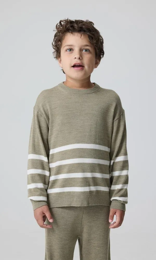 Raidallinen neule 100% merinovillaa