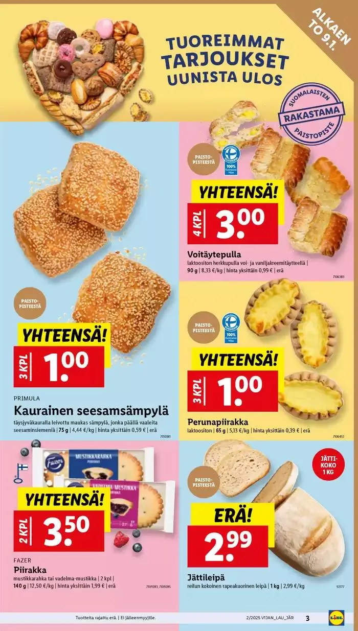 Säästä nyt tarjouksillamme voimassa alkaen 6. tammikuuta - 15. tammikuuta 2025 - Tarjouslehti sivu 3