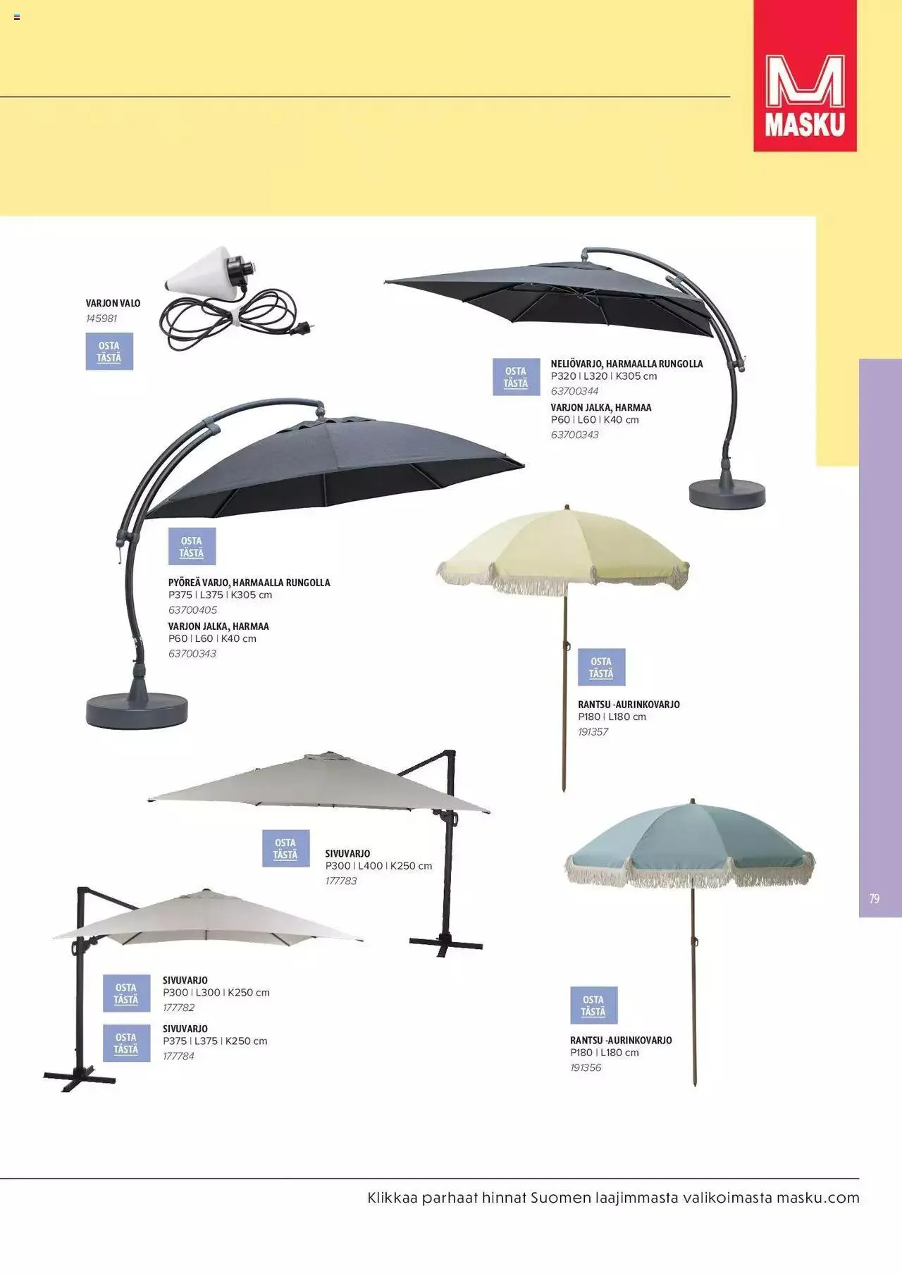 Masku tarjoukset - KESÄ 2024 voimassa alkaen 1. huhtikuuta - 31. joulukuuta 2024 - Tarjouslehti sivu 79