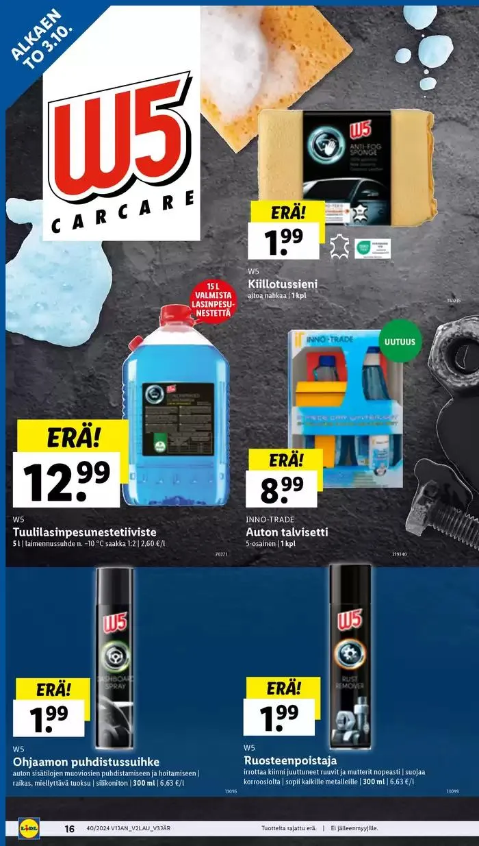 Uusia tarjouksia löydettäväksi voimassa alkaen 30. syyskuuta - 9. lokakuuta 2024 - Tarjouslehti sivu 16