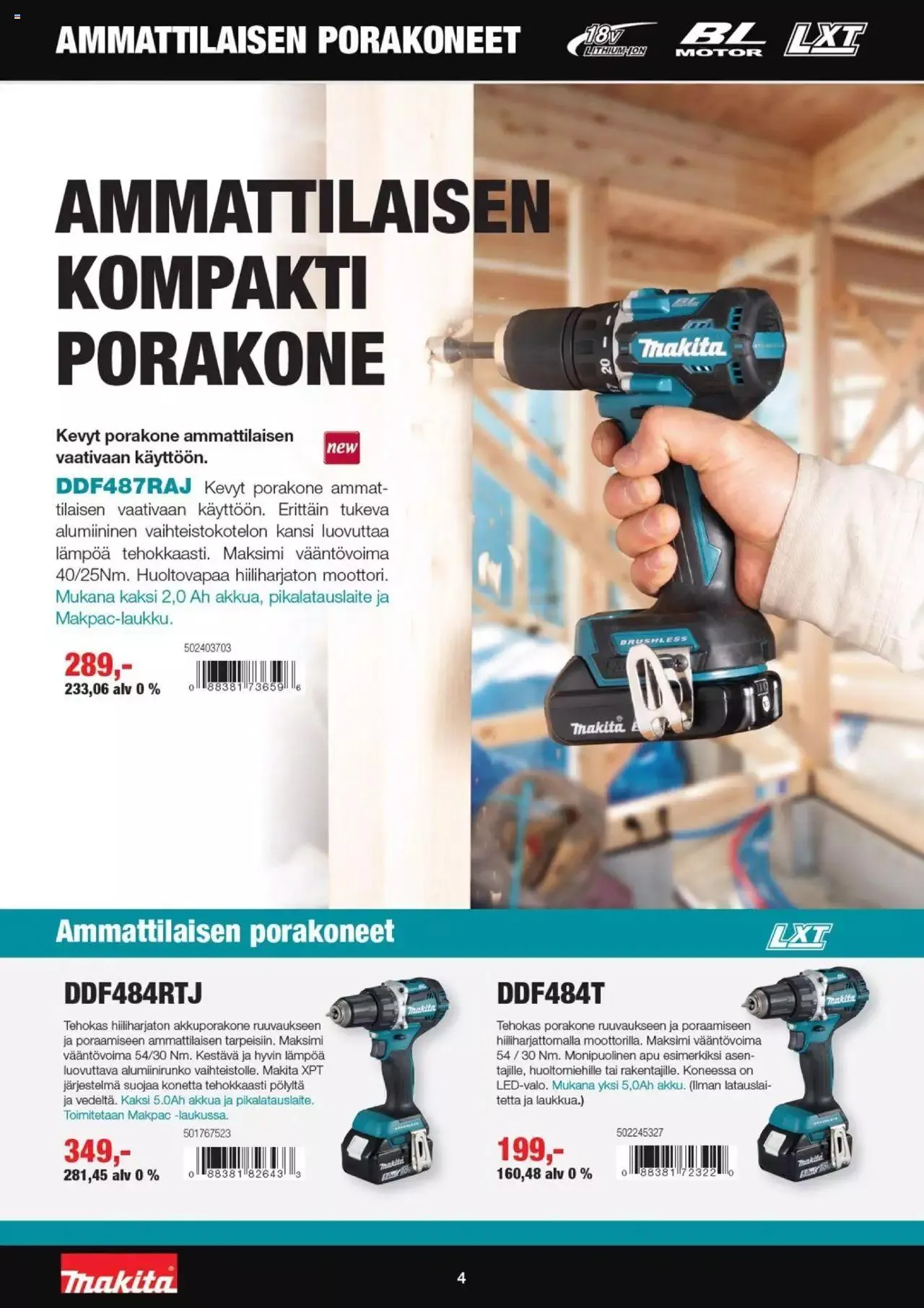 K-Rauta - PRO Makita Talvi 1/2023 voimassa alkaen 18. tammikuuta - 31. joulukuuta 2023 - Tarjouslehti sivu 4