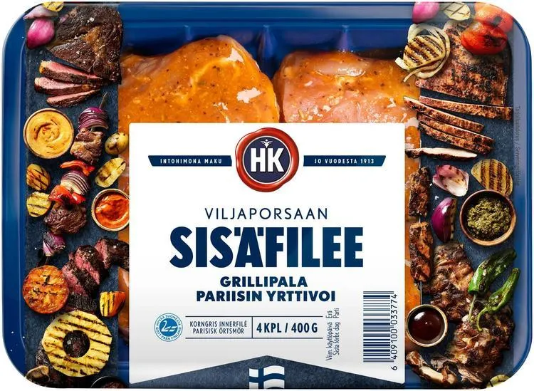 HK Viljaporsaan Grillipala sisäfile Pariisin yrttivoi 400g